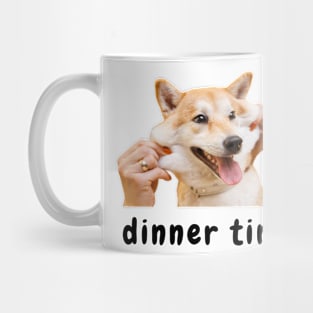 Dinner time - funny dog pun meme Mug